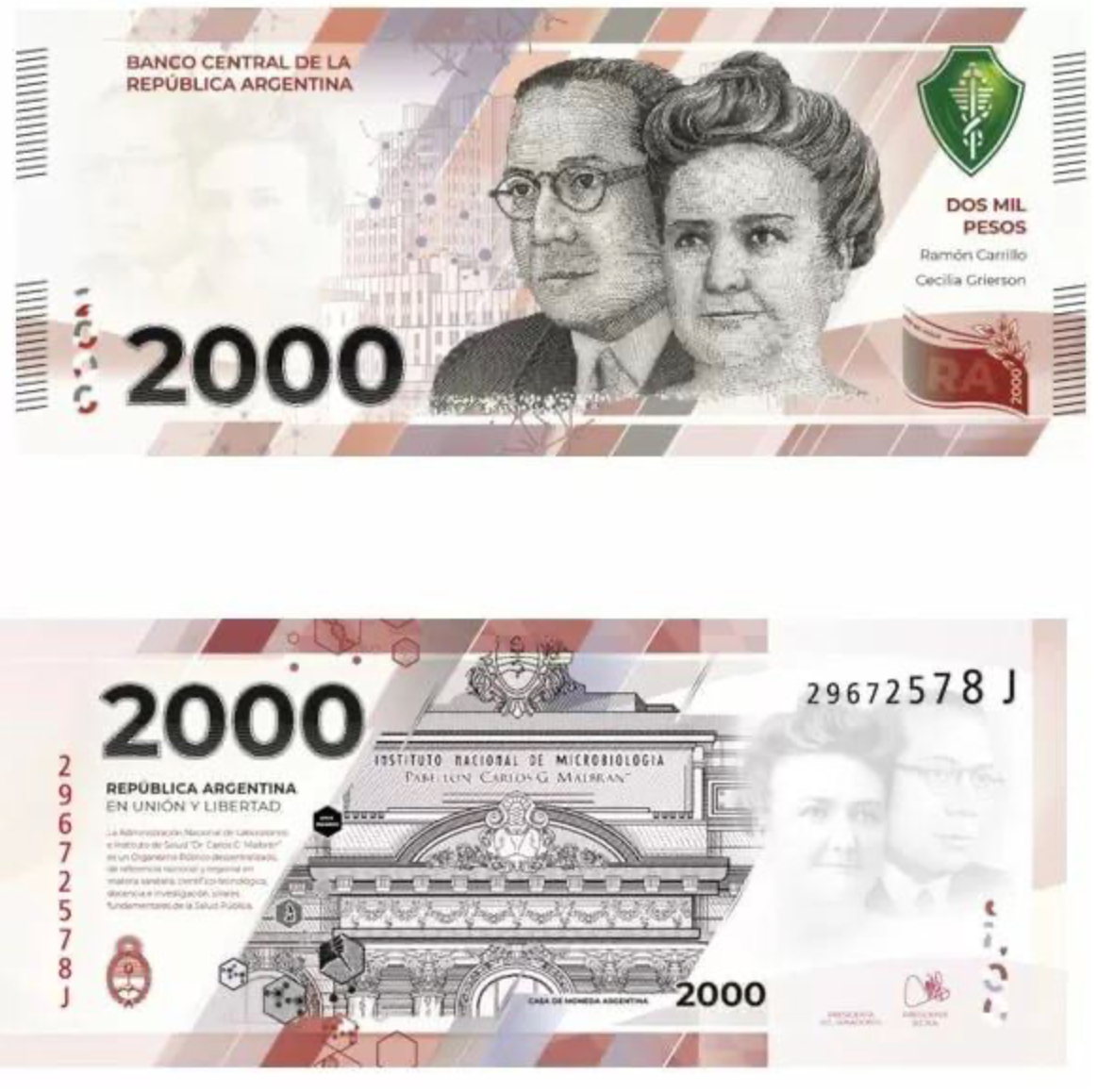 Argentina Unveils New 2,000 Peso Banknote