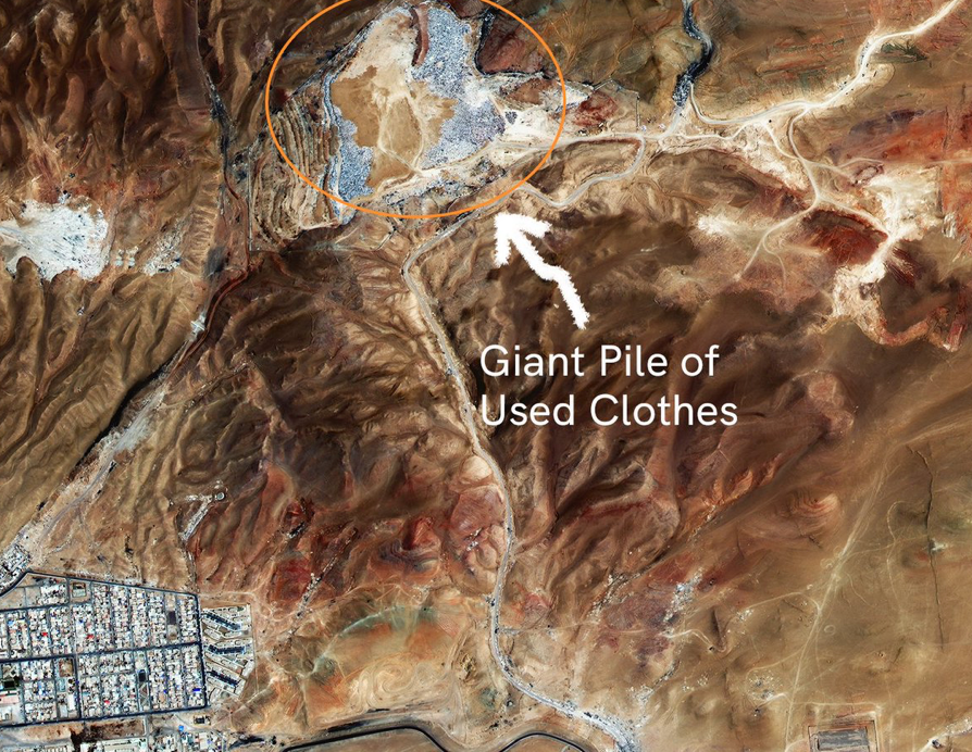 A Mountain of Fast Fashion Unused Clothes in Chile Can Now Be Seen From Spa &hellip;