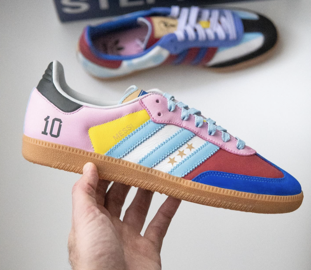 Messi receives custom Sambas celebrating his career - Barrio