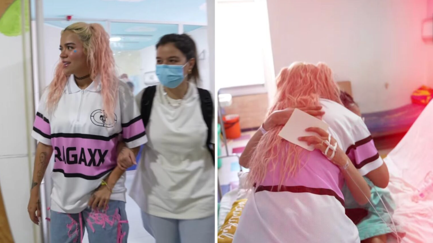 Karol G surprises children with cancer in Mexico with a visit  