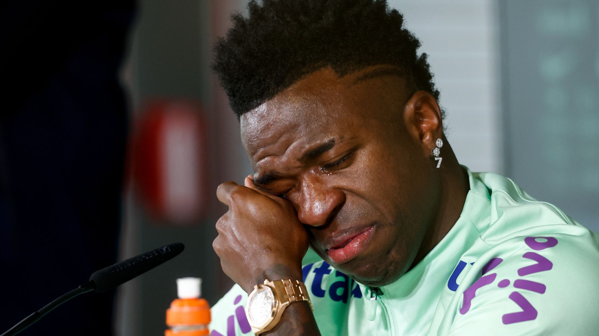 Vinicius Junior breaks down in tears over racist abuse he suffers in Spain