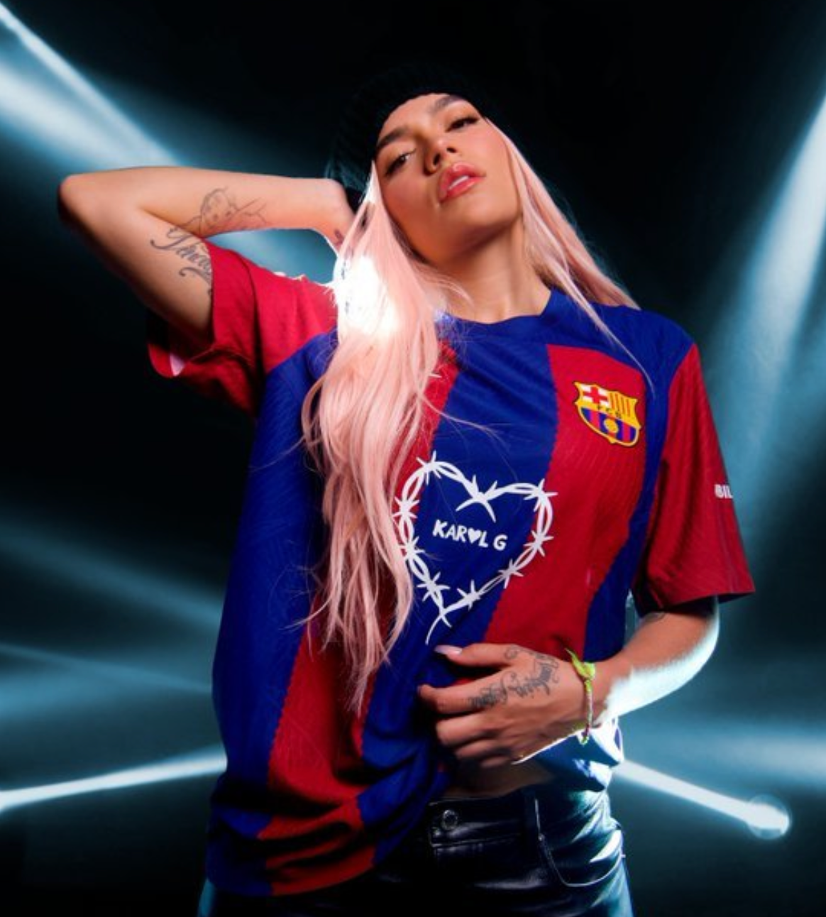 Karol G’s heart logo takes over FC Barcelona jerseys Barrio