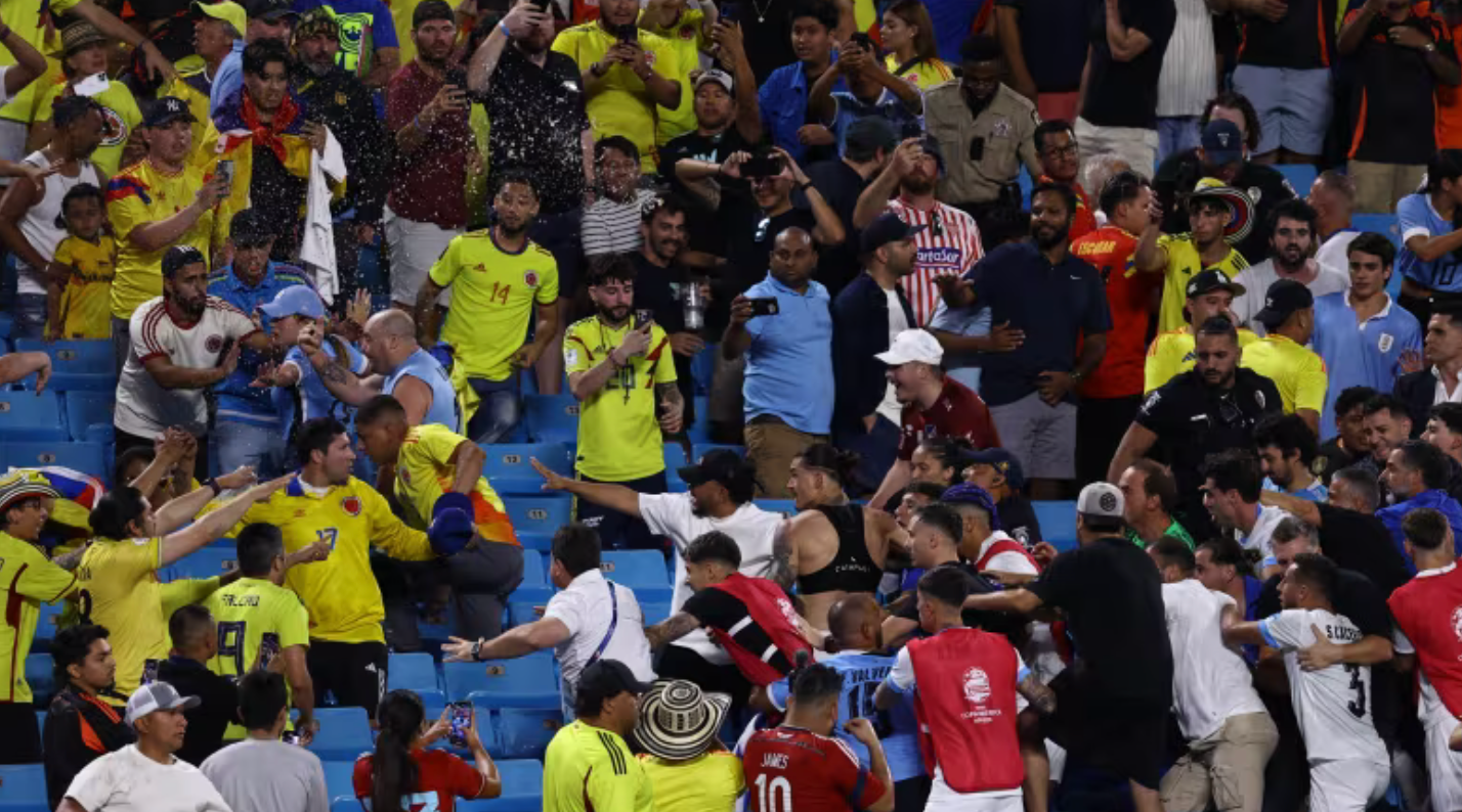 Uruguay players brawl with fans after their Copa America semifinal defeat v &hellip;