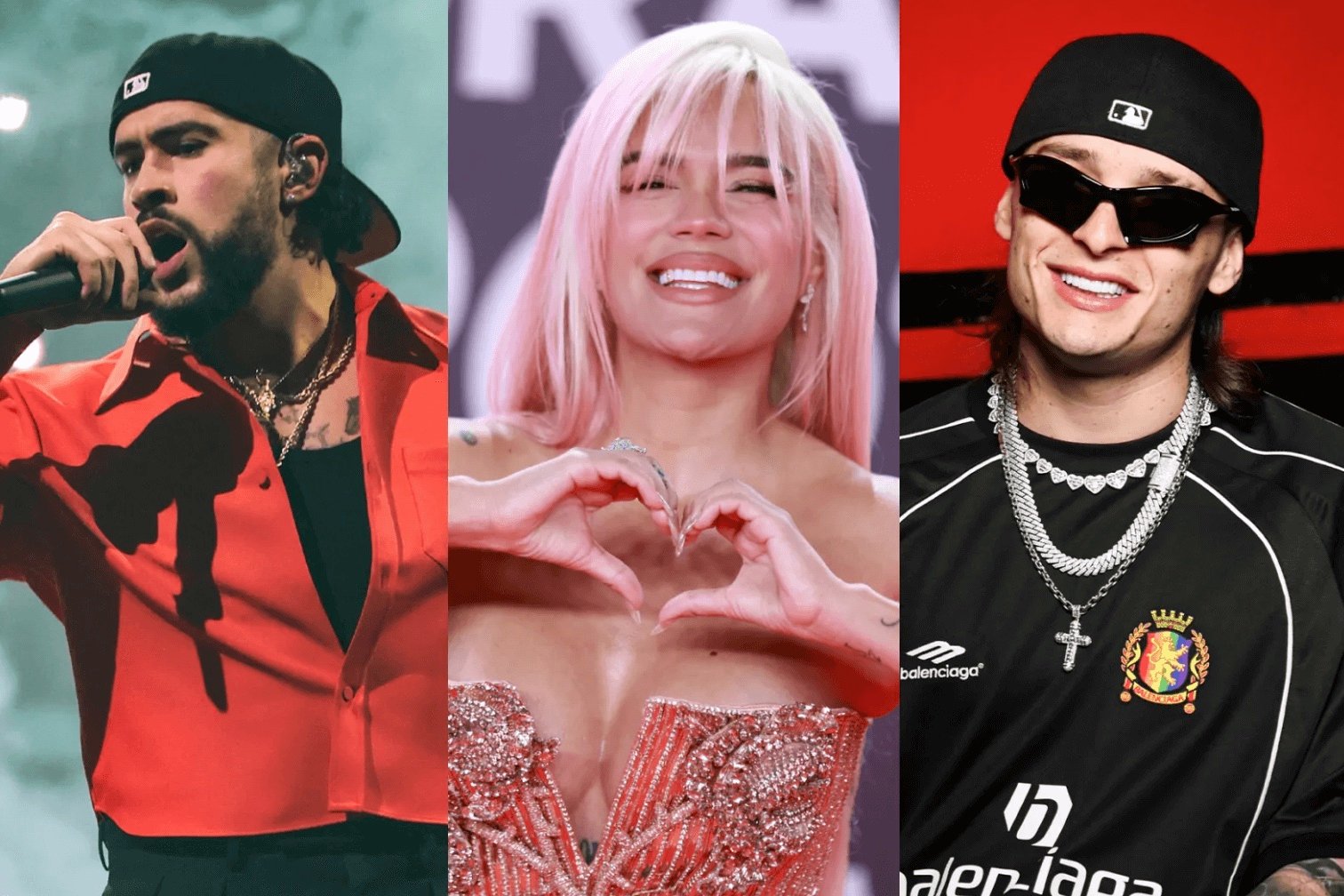 Karol G, Peso Pluma, and Bad Bunny Win Big at Latin Billboards
