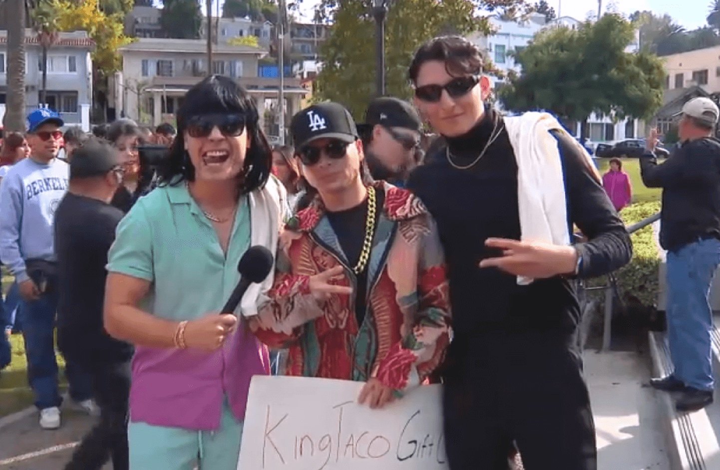 Peso Pluma look-alike contest held in Echo Park, Los Angeles