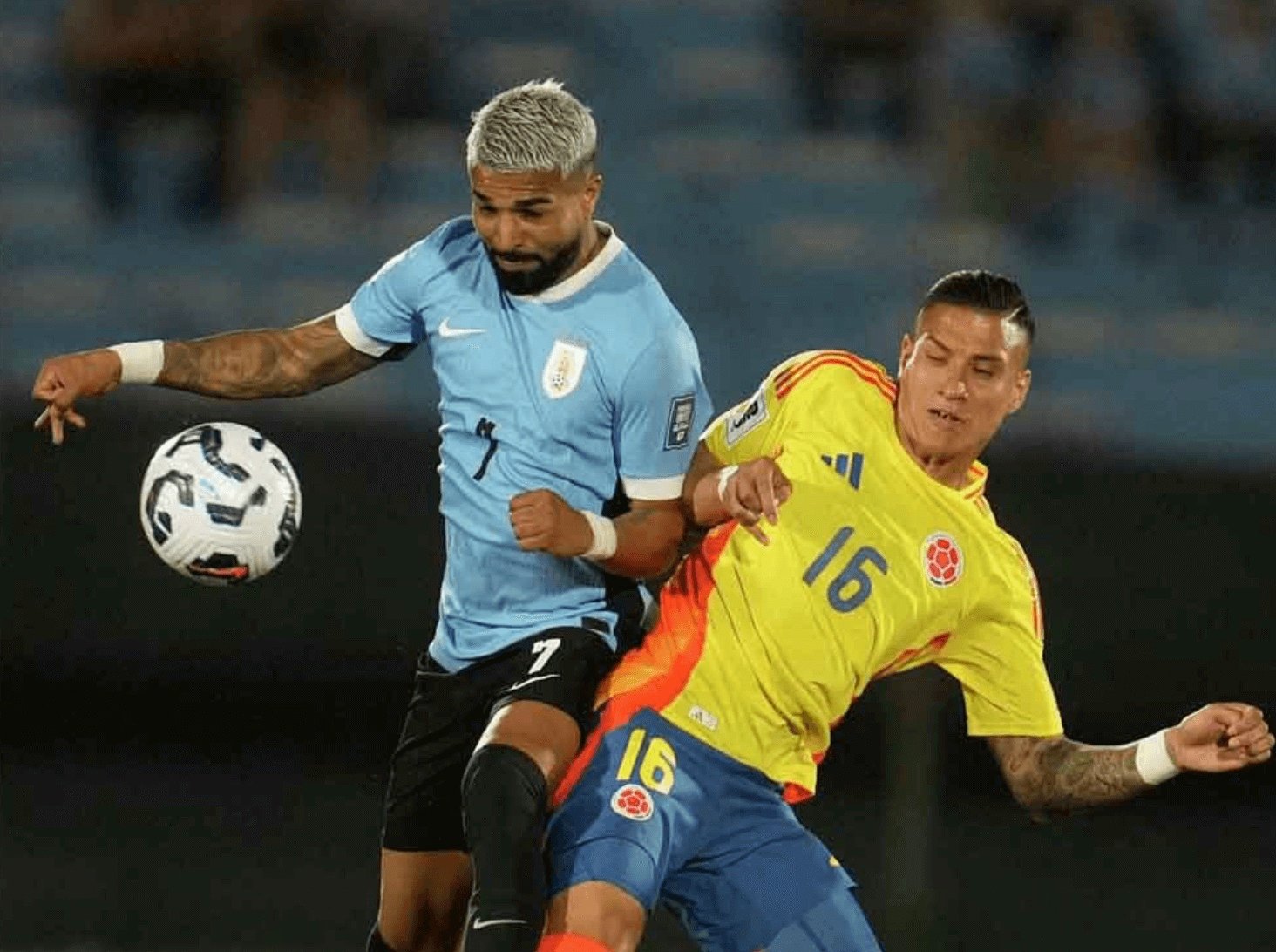 Uruguay beats Colombia 3-2 on last-minute goal in South American qualifying