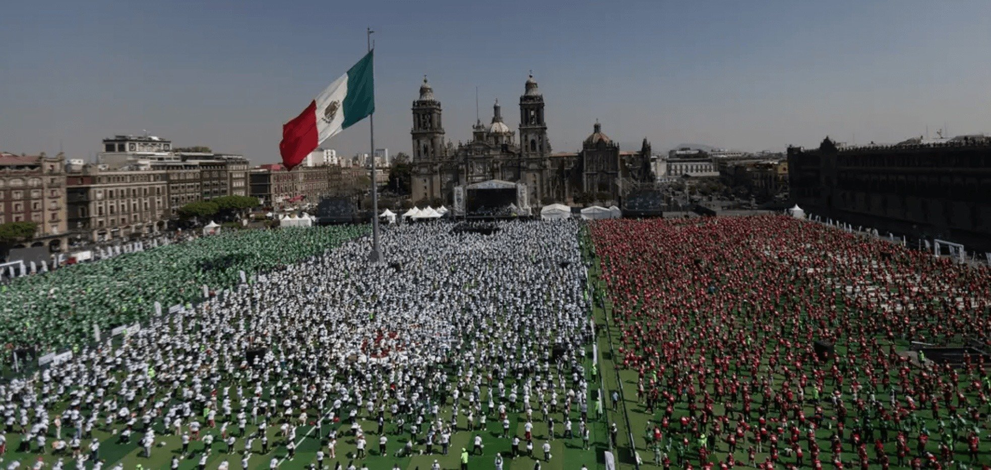 Mexico City Turns the Zócalo Into the World’s Biggest Soccer Class